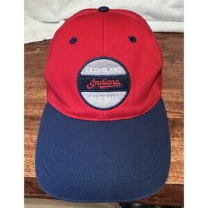 BD&A 2005 Cleveland Indians Baseball Red Blue Adult Adjustable StrapBack Hat Cap